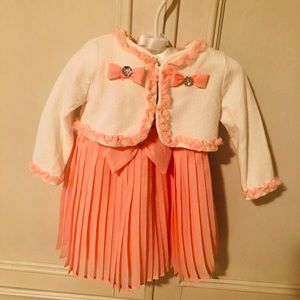 New 6/9 month baby girl Dress with matching jacket